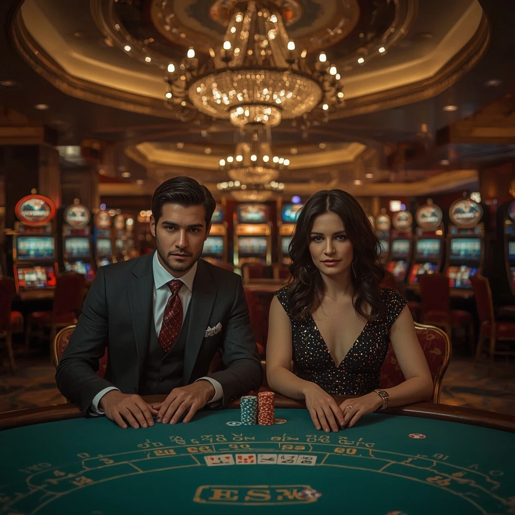 Deux joueurs de poker dans un EvoBet Casino